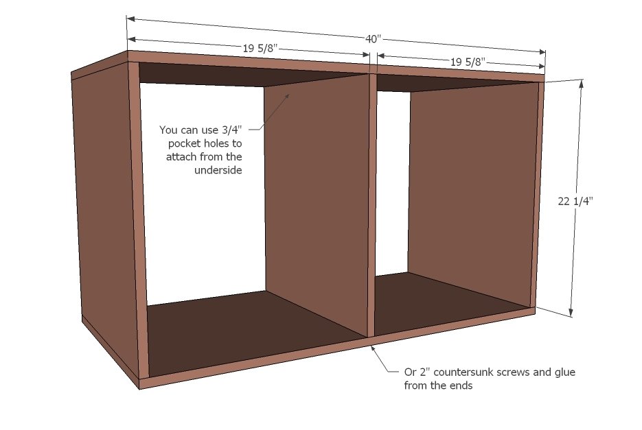 Midcentury Bar Console Cabinet — step 1