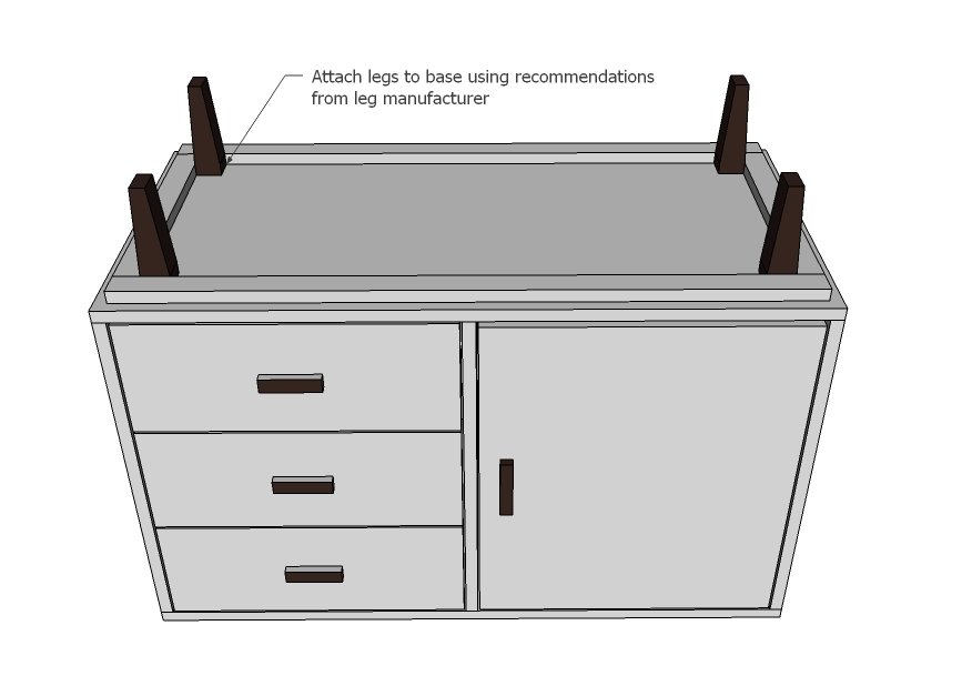 Midcentury Bar Console Cabinet — step 7