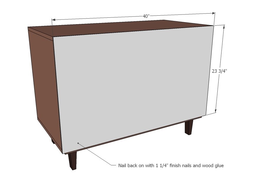 Midcentury Bar Console Cabinet — step 8