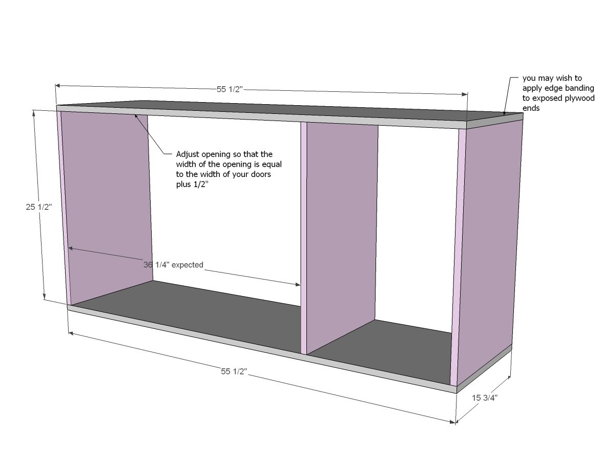 Midcentury Modern Console / Buffet Cabinet — step 1