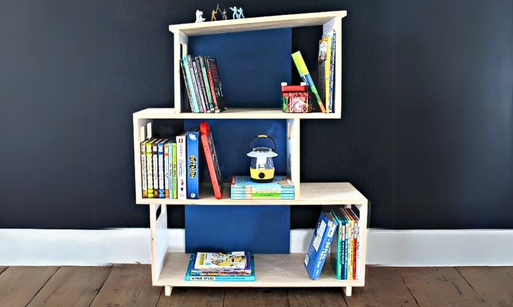 Midcentury Modern Dollhouse Bookshelf
