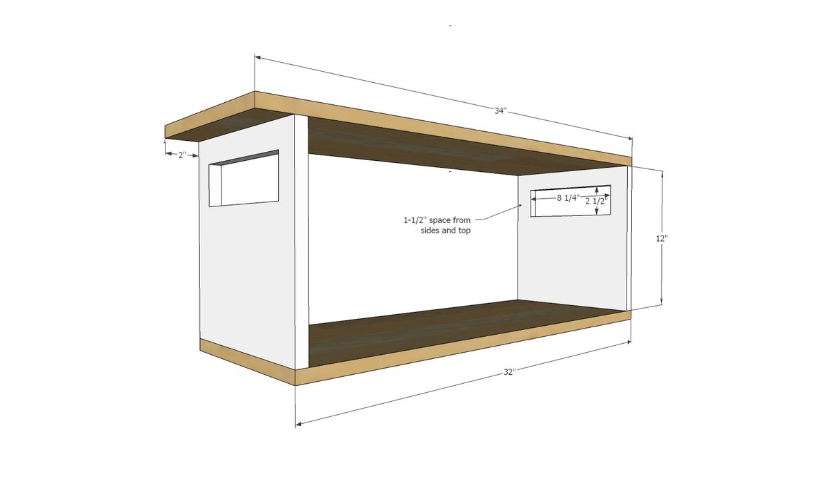 Midcentury Modern Dollhouse Bookshelf — step 1