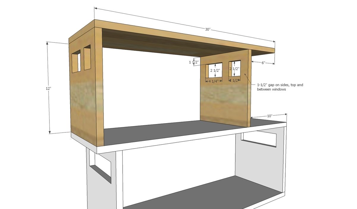 Midcentury Modern Dollhouse Bookshelf — step 2