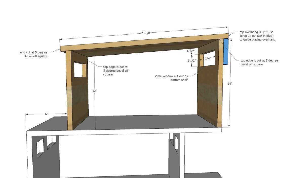 Midcentury Modern Dollhouse Bookshelf — step 3