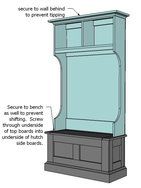 Mimi's Narrow Hall Tree Hutch — step 10