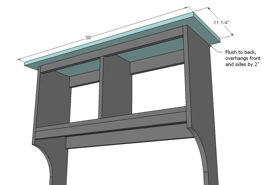 Mimi's Narrow Hall Tree Hutch — step 7