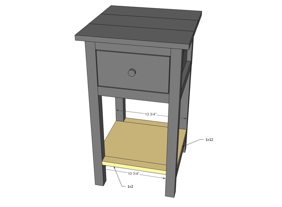 Mini Farmhouse Bedside Table — step 9