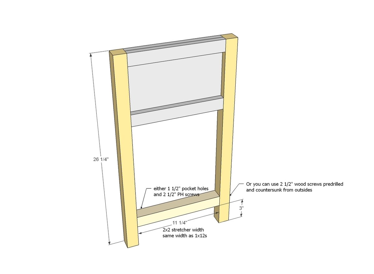 Mini Farmhouse Bedside Table — step 2