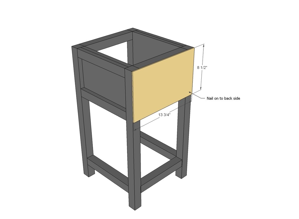 Mini Farmhouse Bedside Table — step 4