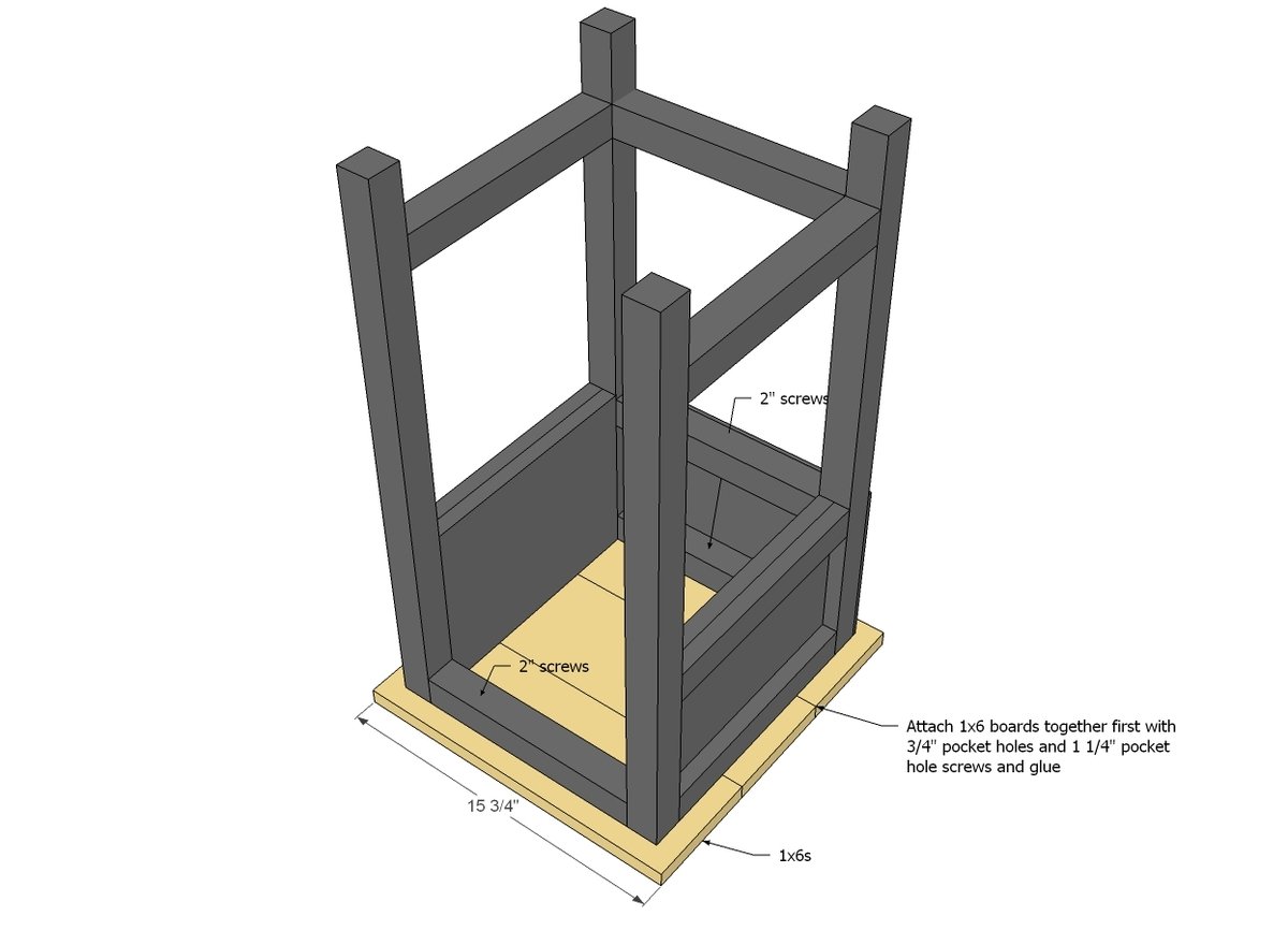 Mini Farmhouse Bedside Table — step 5