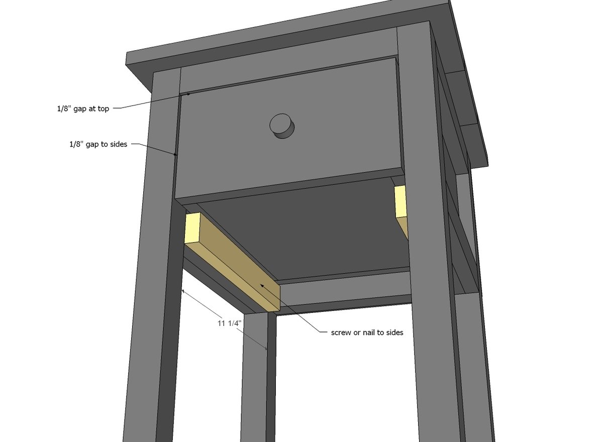 Mini Farmhouse Bedside Table — step 7