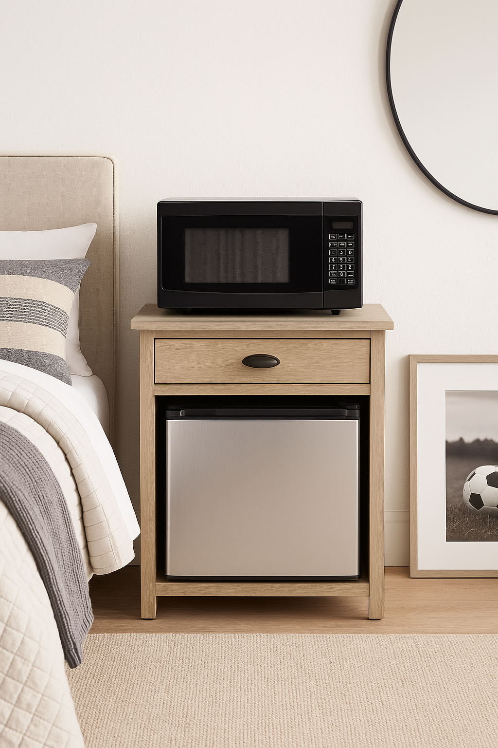 Mini Fridge Snack Cabinet