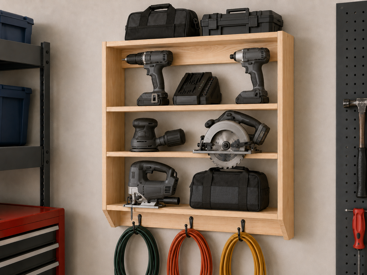 Minimal Waste 1x8 Shop Hutch