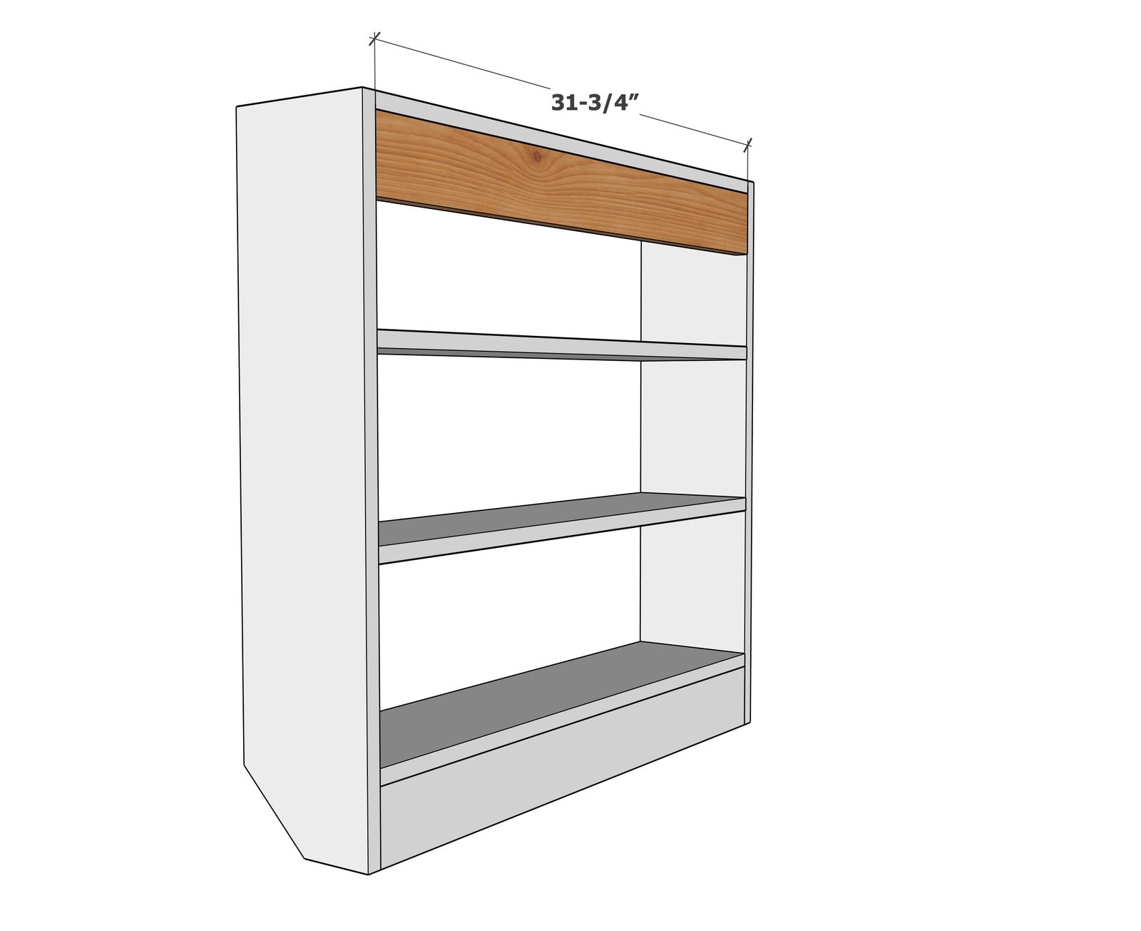Minimal Waste 1x8 Shop Hutch — step 3