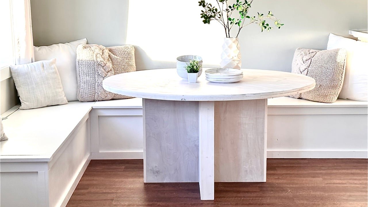 Minimalist Modern Dining Table Pedestal for Round or Square Tabletop