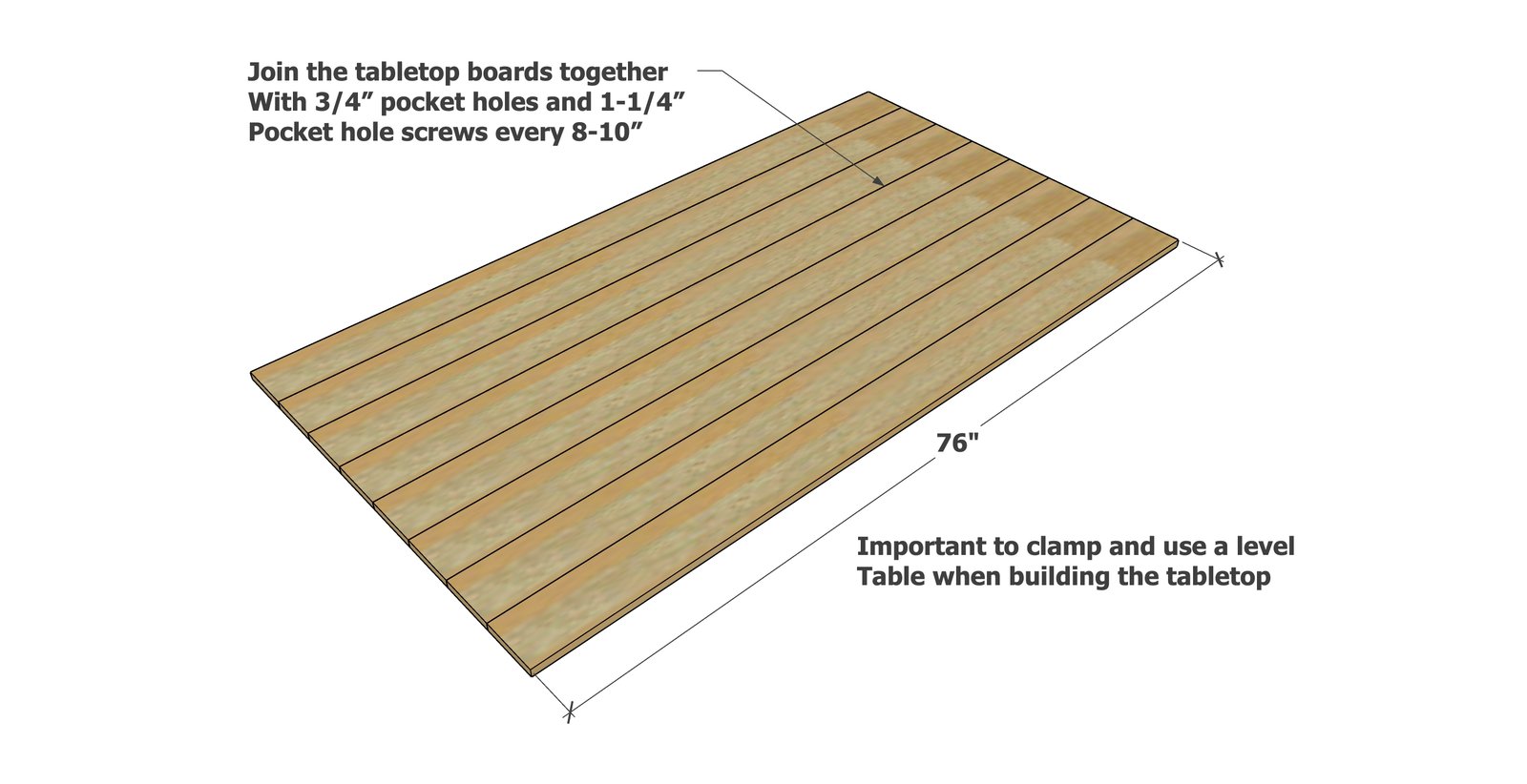 Minimalist Modern Dining Table — step 1