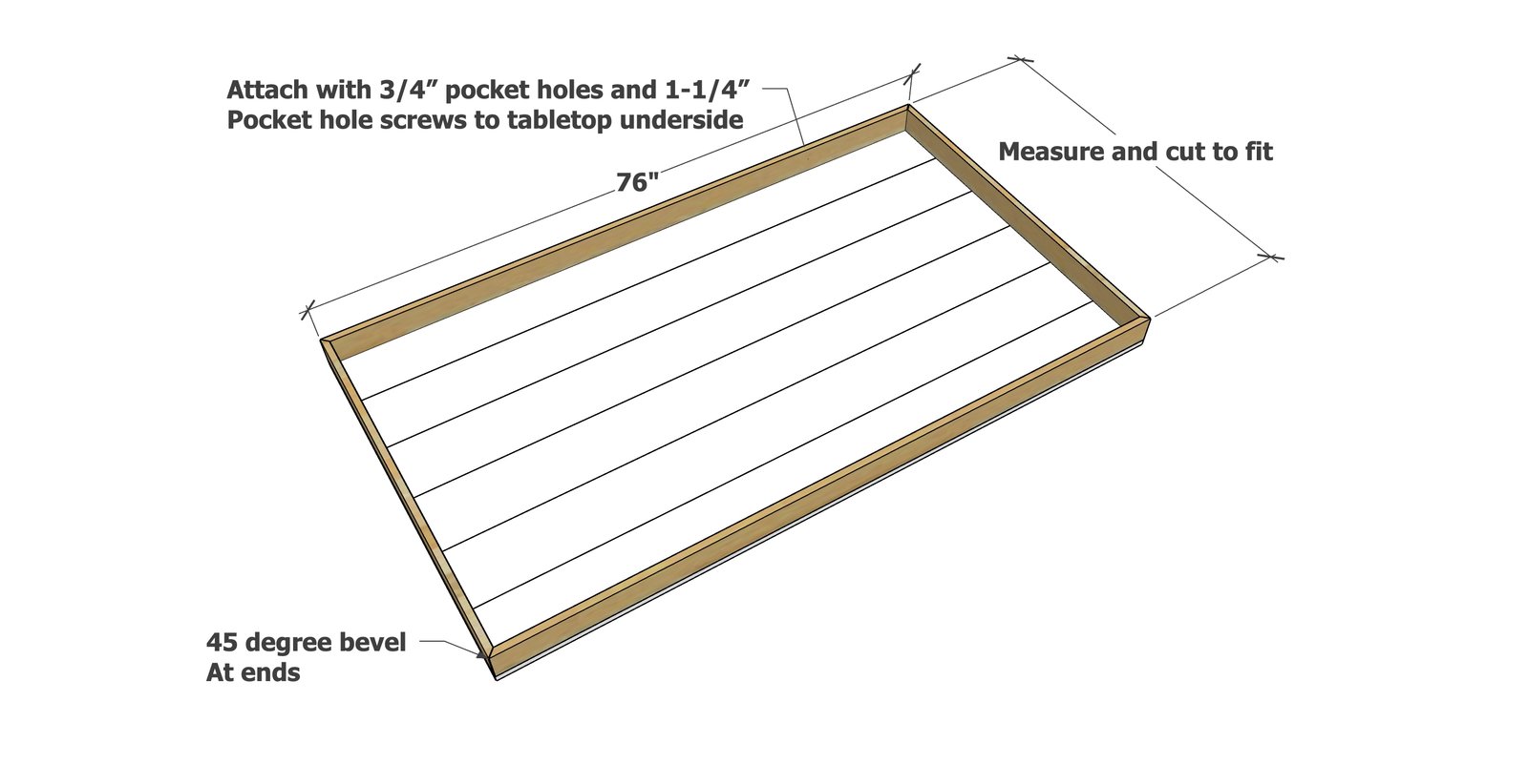 Minimalist Modern Dining Table — step 2