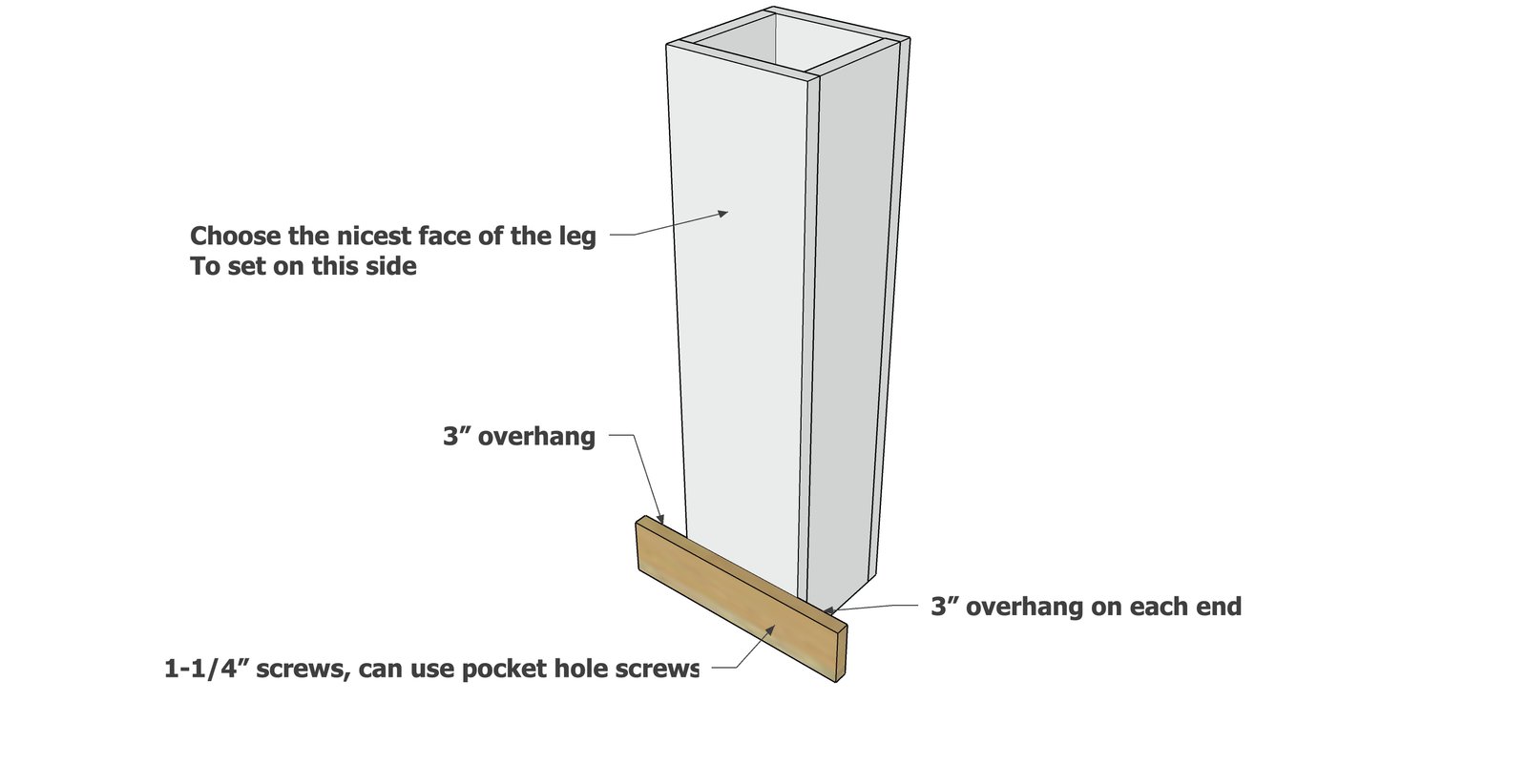 Minimalist Modern Dining Table — step 4
