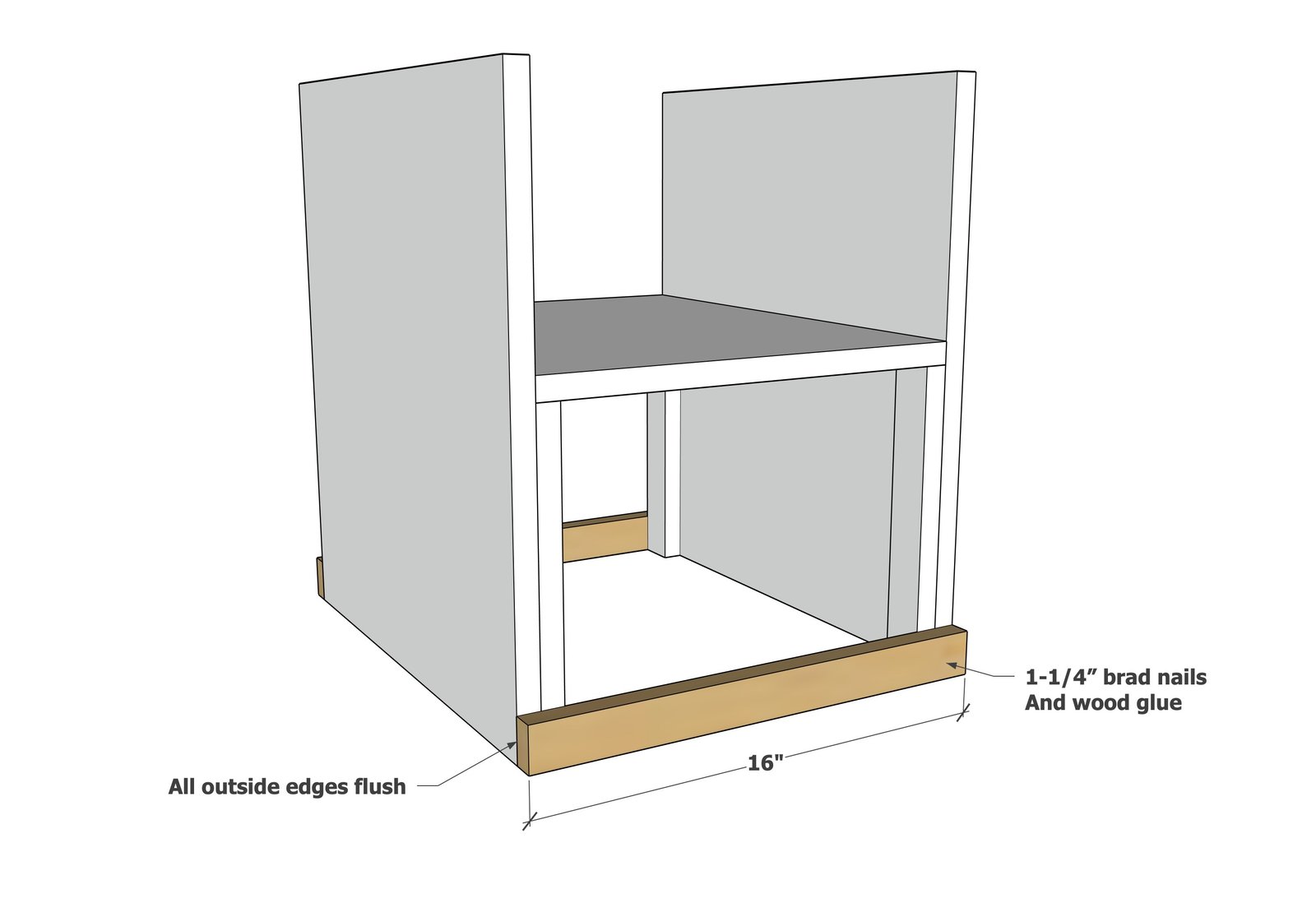 Minimalist Modern Nightstand (Narrow) — step 3