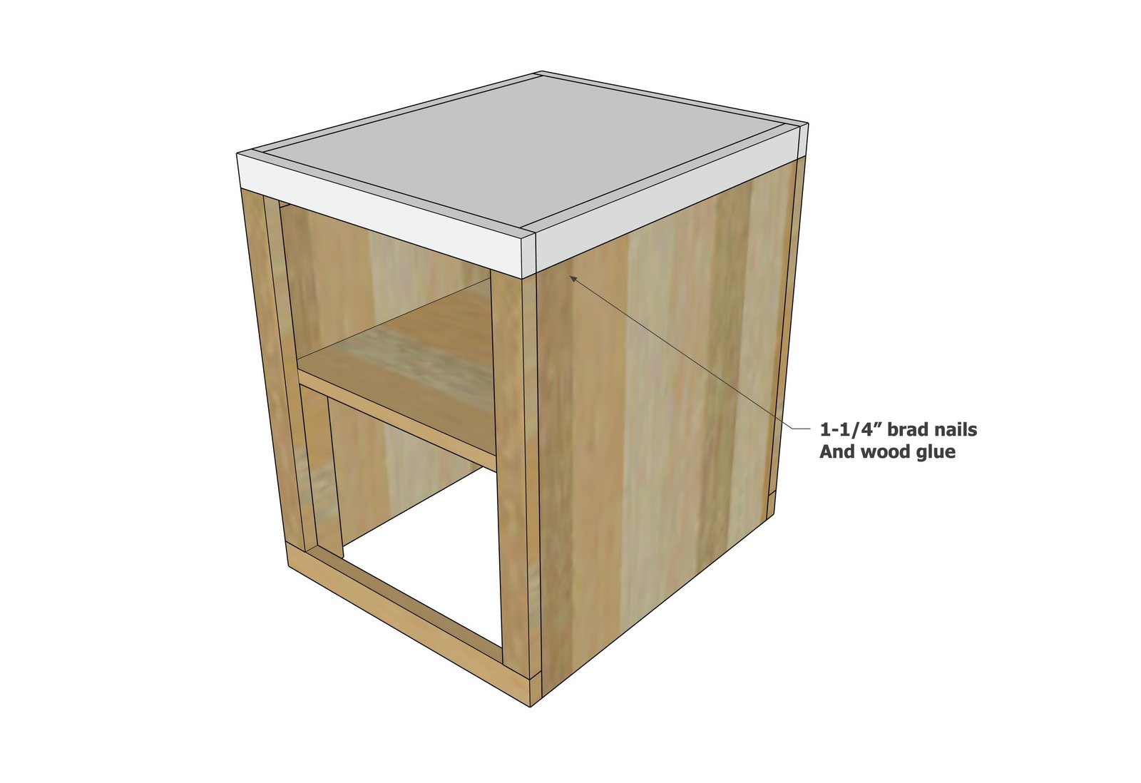 Minimalist Modern Nightstand (Narrow) — step 7