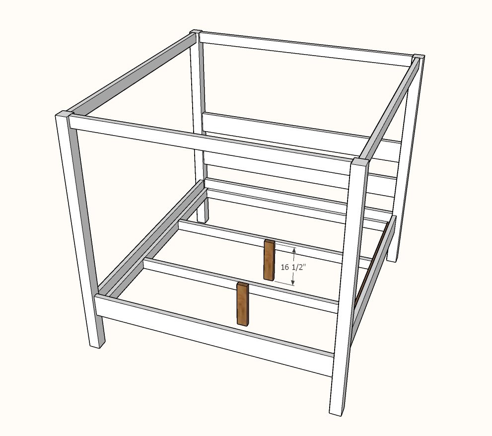 Minimalist Rustic Modern King Canopy Bed — step 6