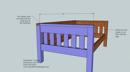 Mission Style Daybed — step 1