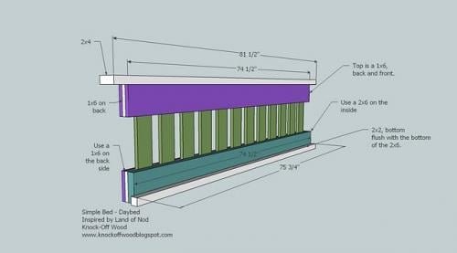 Mission Style Daybed — step 2
