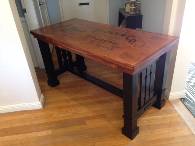 Mission style dining table