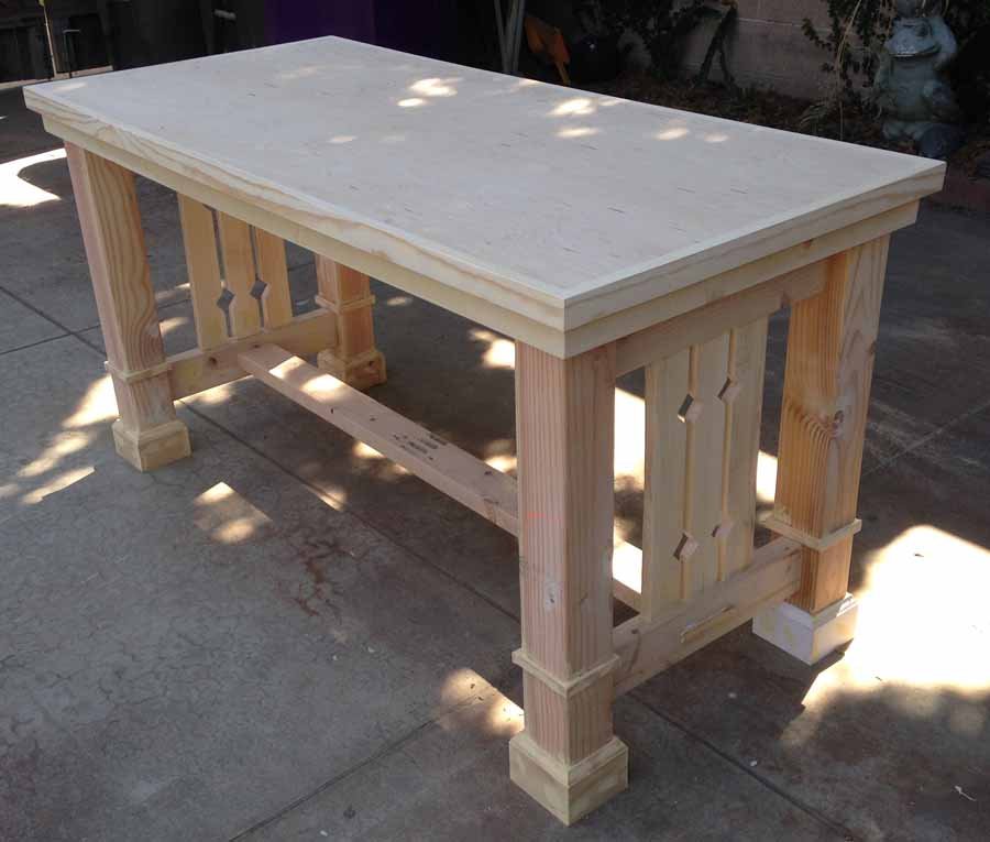 Mission style dining table — step 10