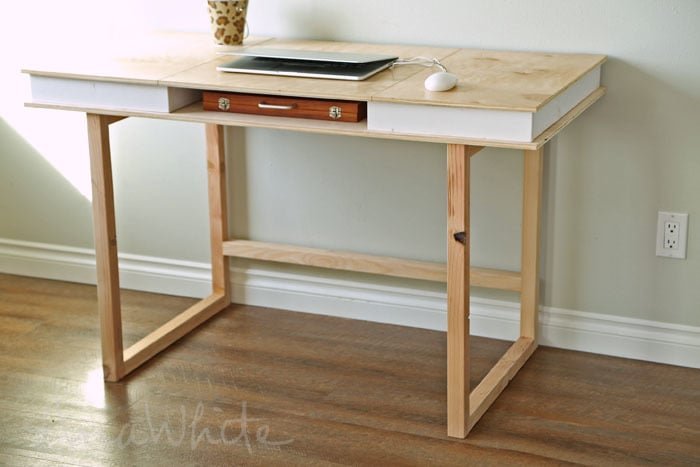 Modern 2x2 Desk Base for Build Your Own Study Desk