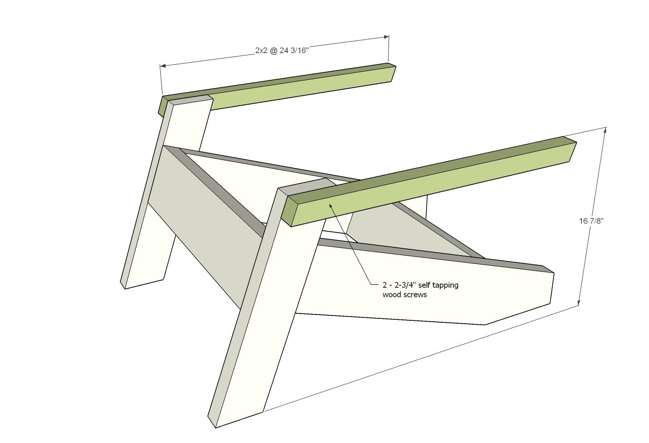 Modern Adirondack Chair — step 5