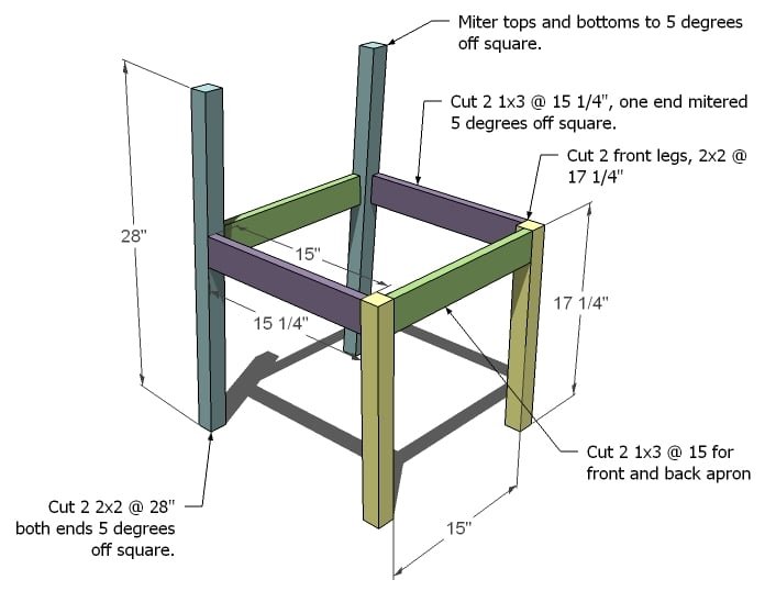 Modern Angle Chair — step 1