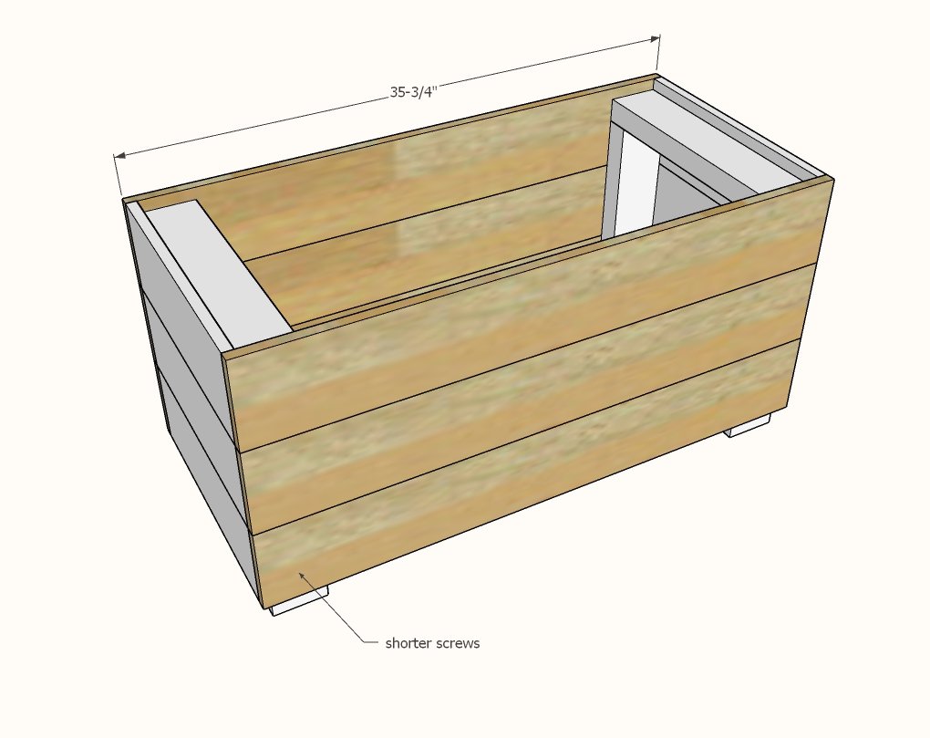 Modern Cedar Outdoor Storage Bench — step 3