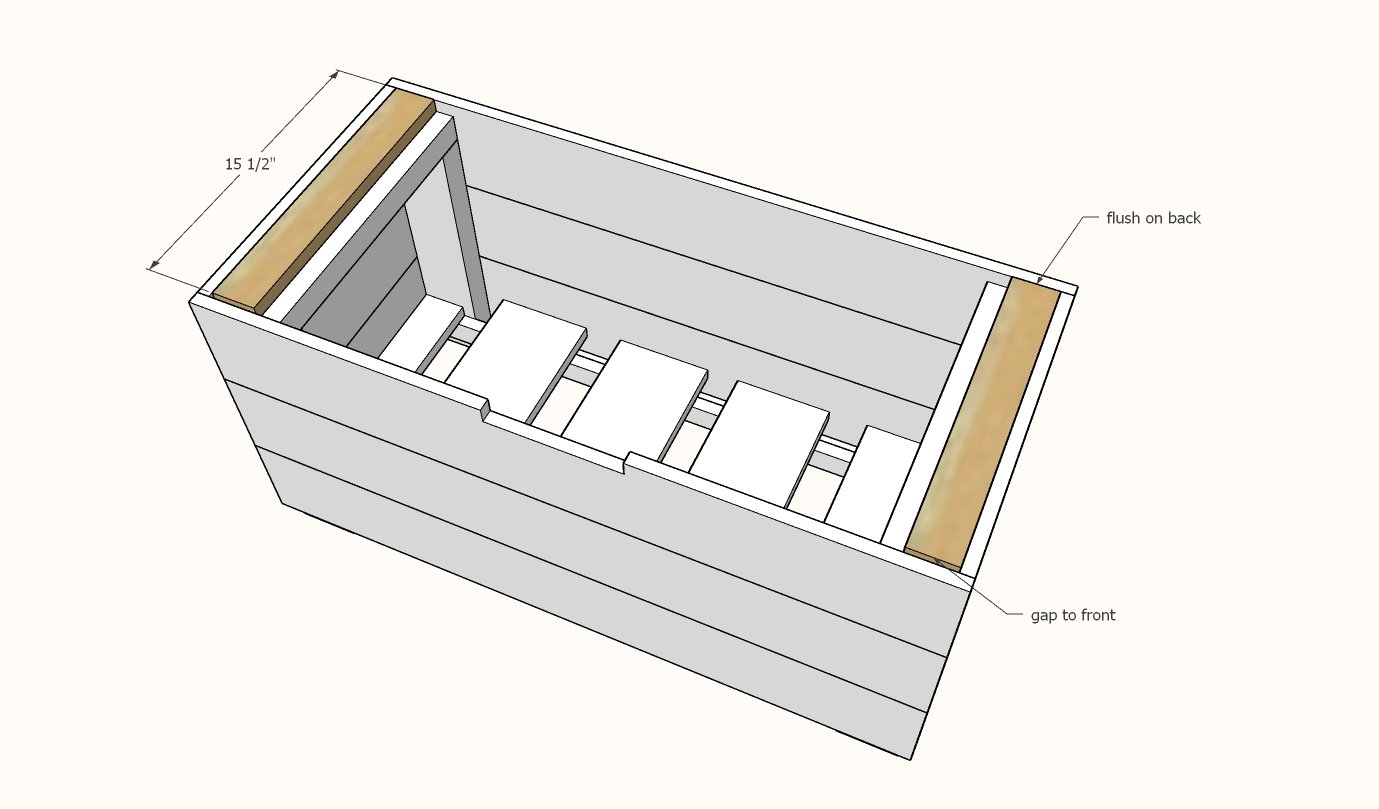 Modern Cedar Outdoor Storage Bench — step 6