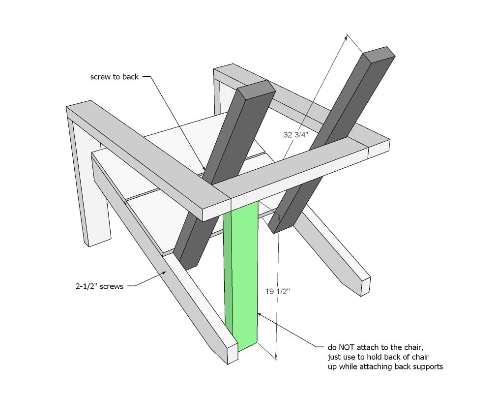 Modern Easy Build Adirondack Chair — step 4