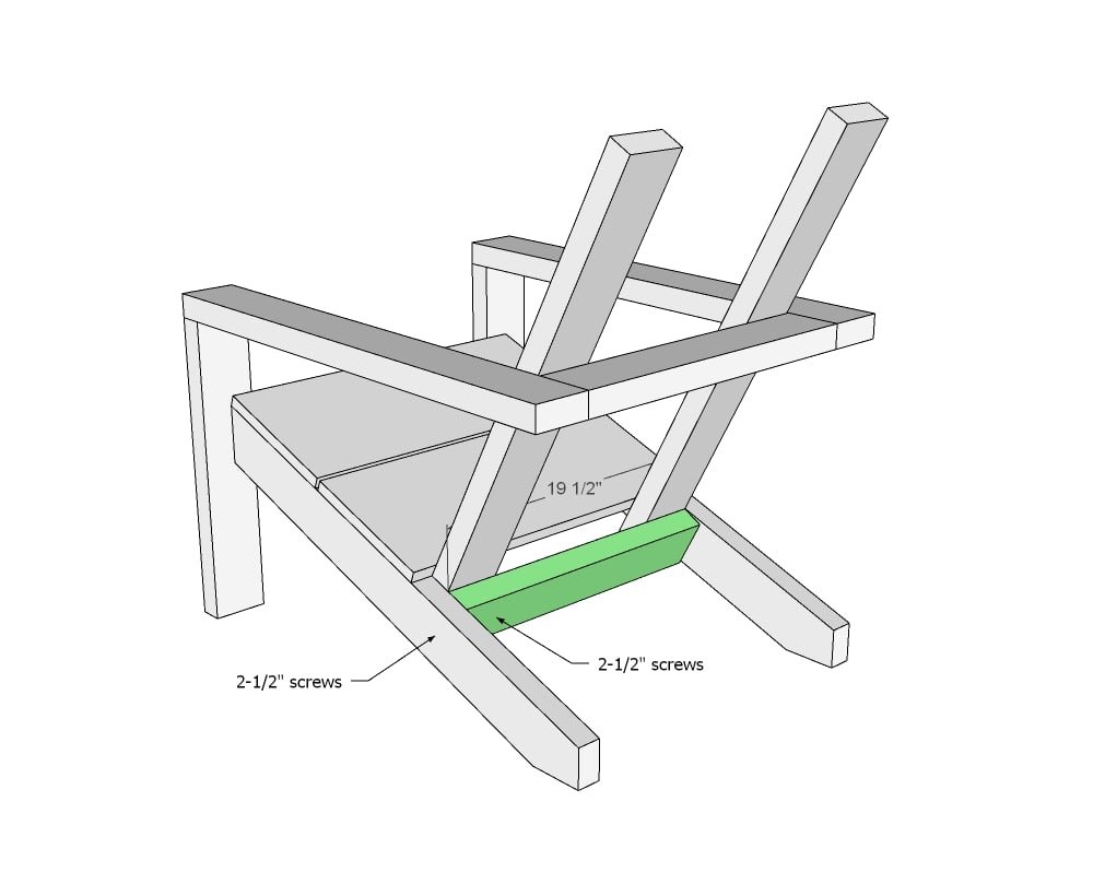 Modern Easy Build Adirondack Chair — step 5