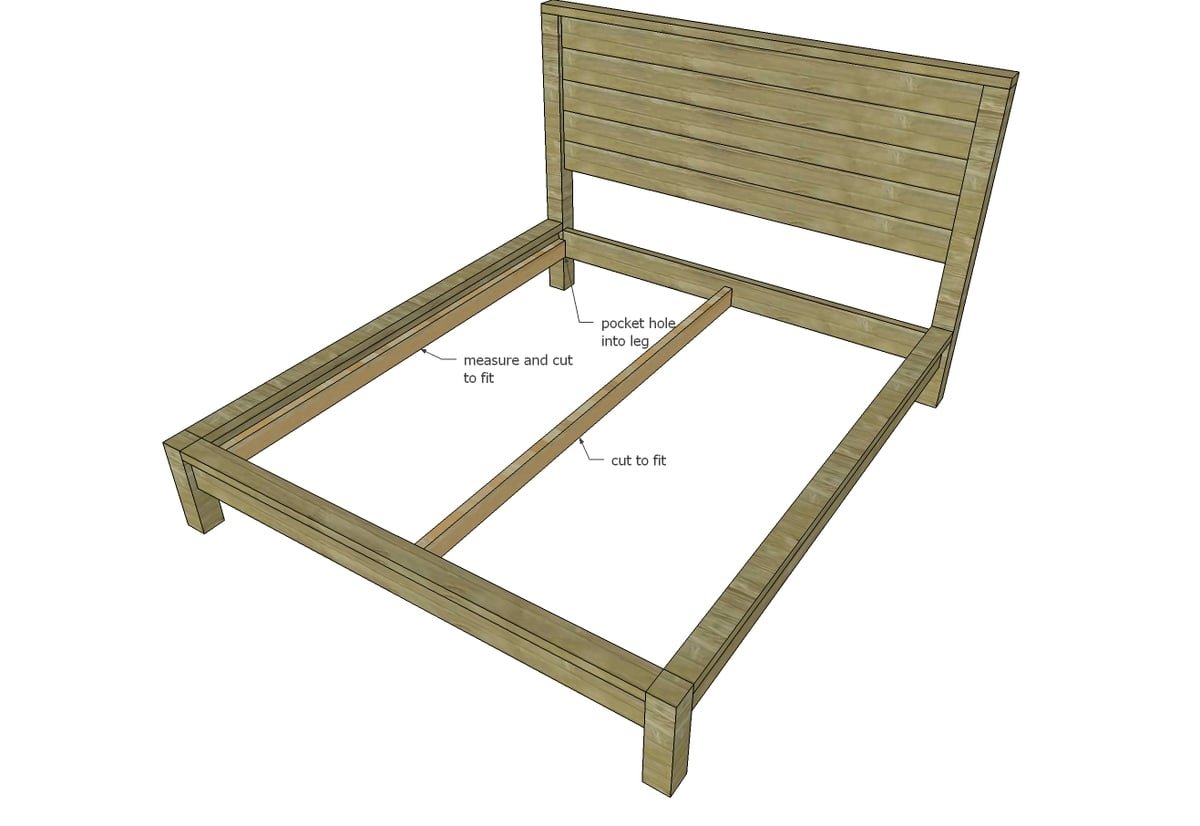 Modern Farmhouse Bed Frame — step 9