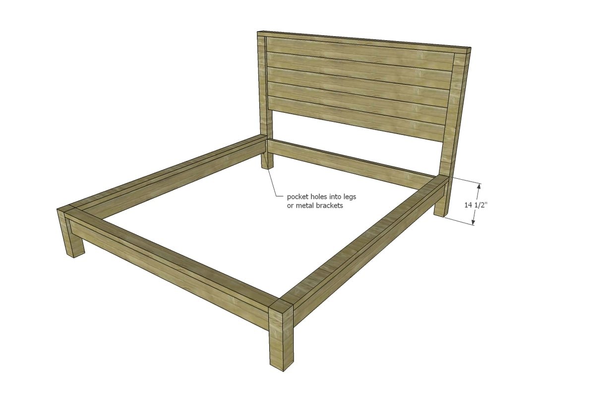 Modern Farmhouse Bed Frame — step 8