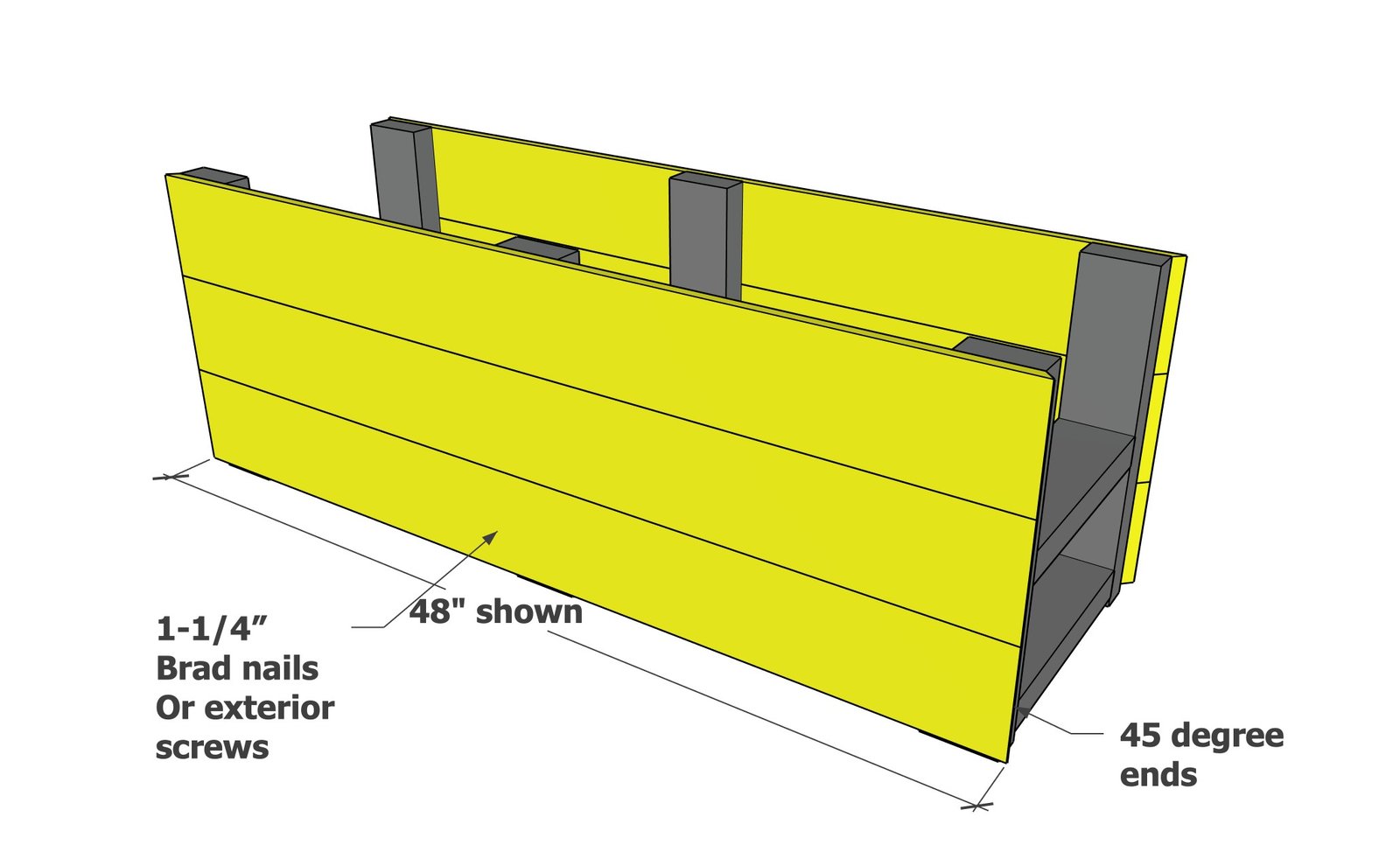 Modern Fence Picket Planter or Raised Bed — step 2