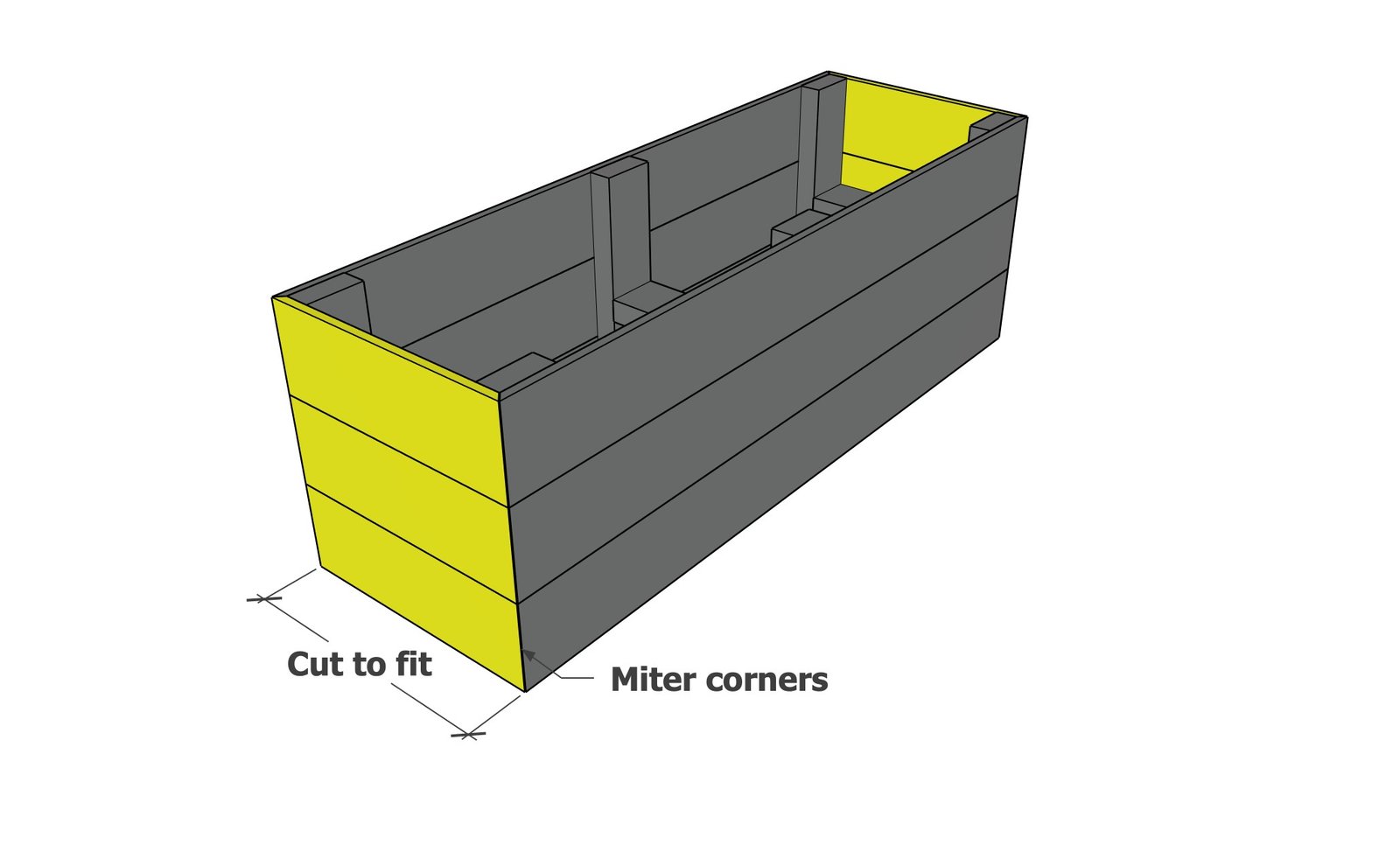Modern Fence Picket Planter or Raised Bed — step 3