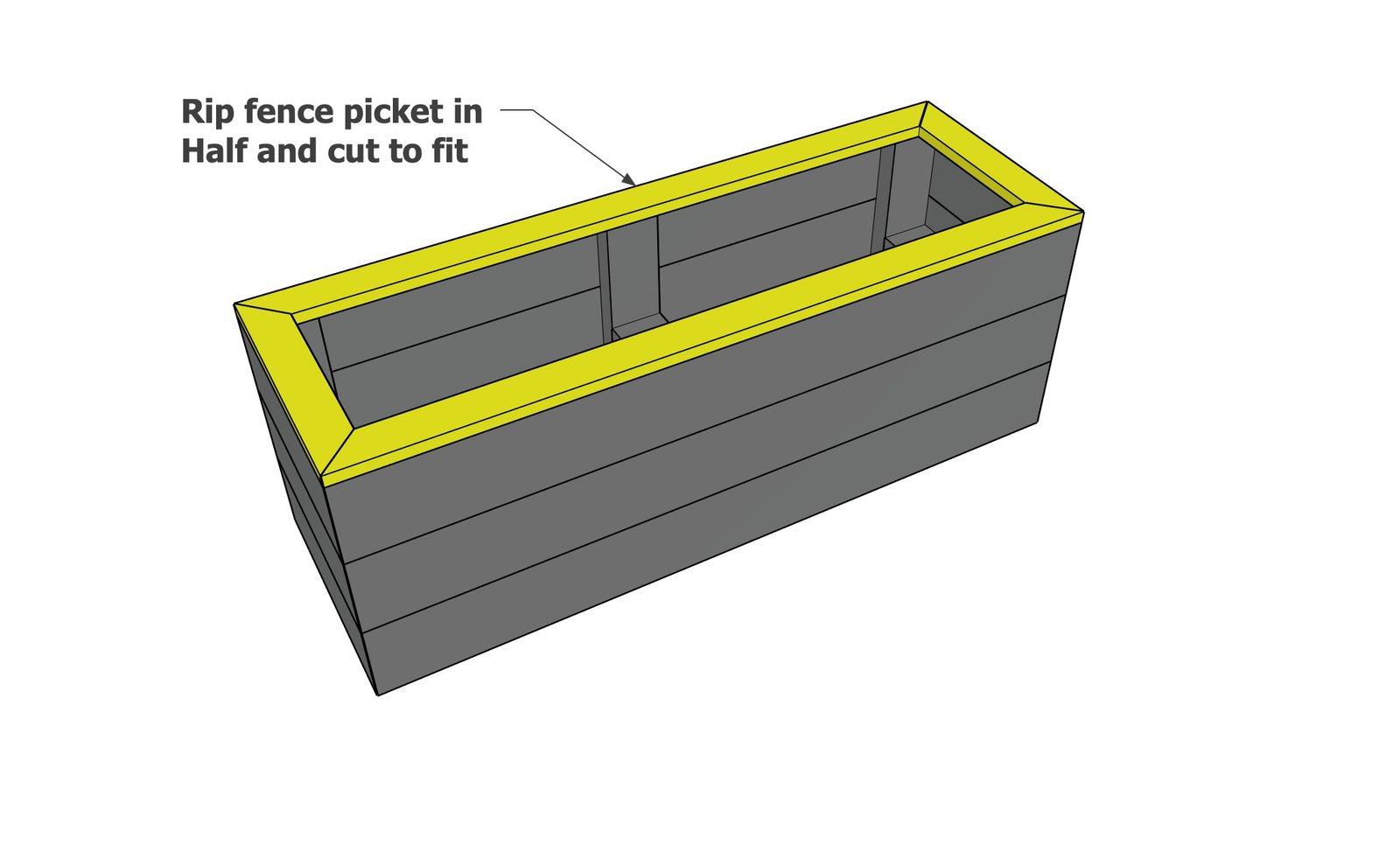 Modern Fence Picket Planter or Raised Bed — step 4