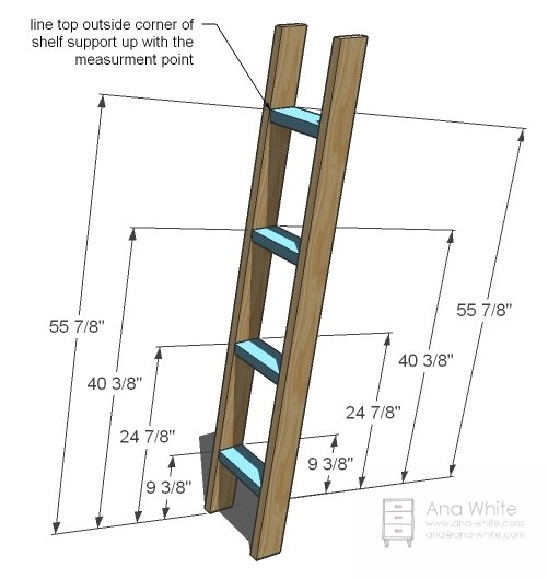 Modern A-Frame Bookshelf — step 2