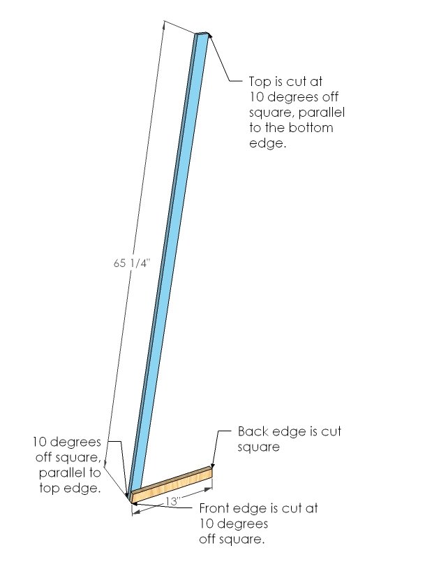 Modern Freestanding Angle Shelf — step 1