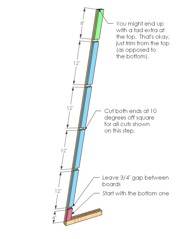 Modern Freestanding Angle Shelf — step 3