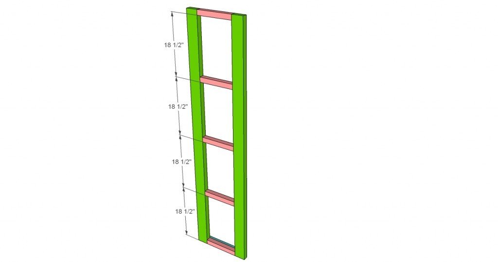 Modern Industrial Bookshelf on Wheels — step 2