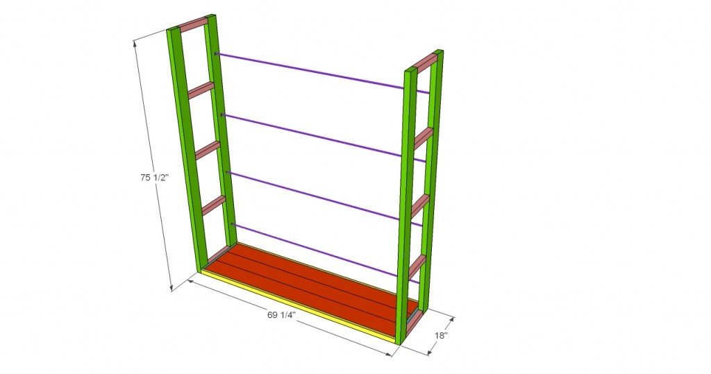 Modern Industrial Bookshelf on Wheels — step 4