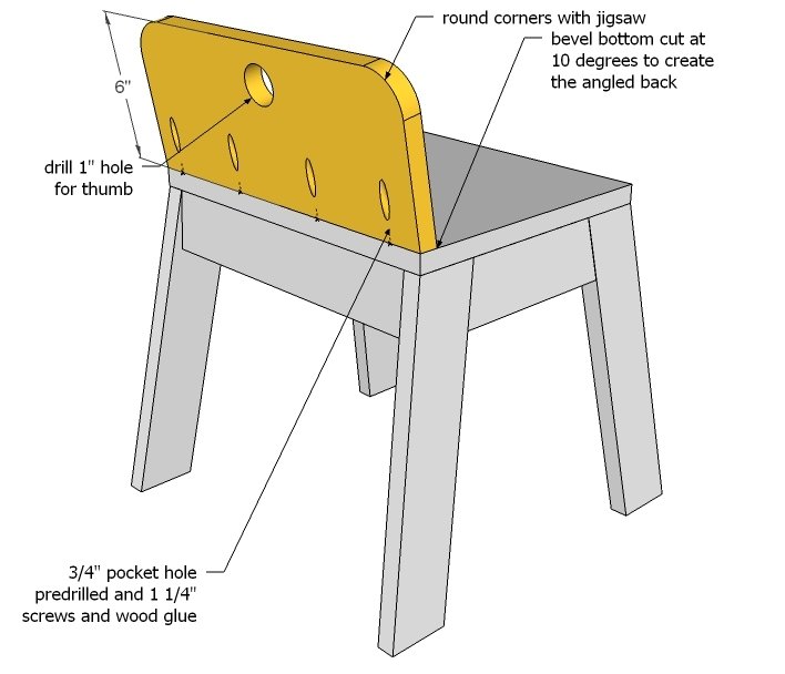 Modern Kids Chair — step 4