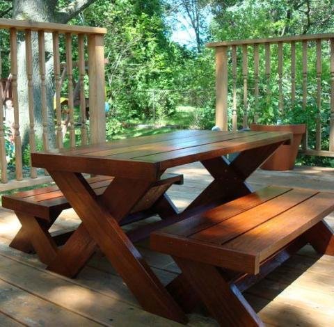Modern Kid's Picnic Table and Benches