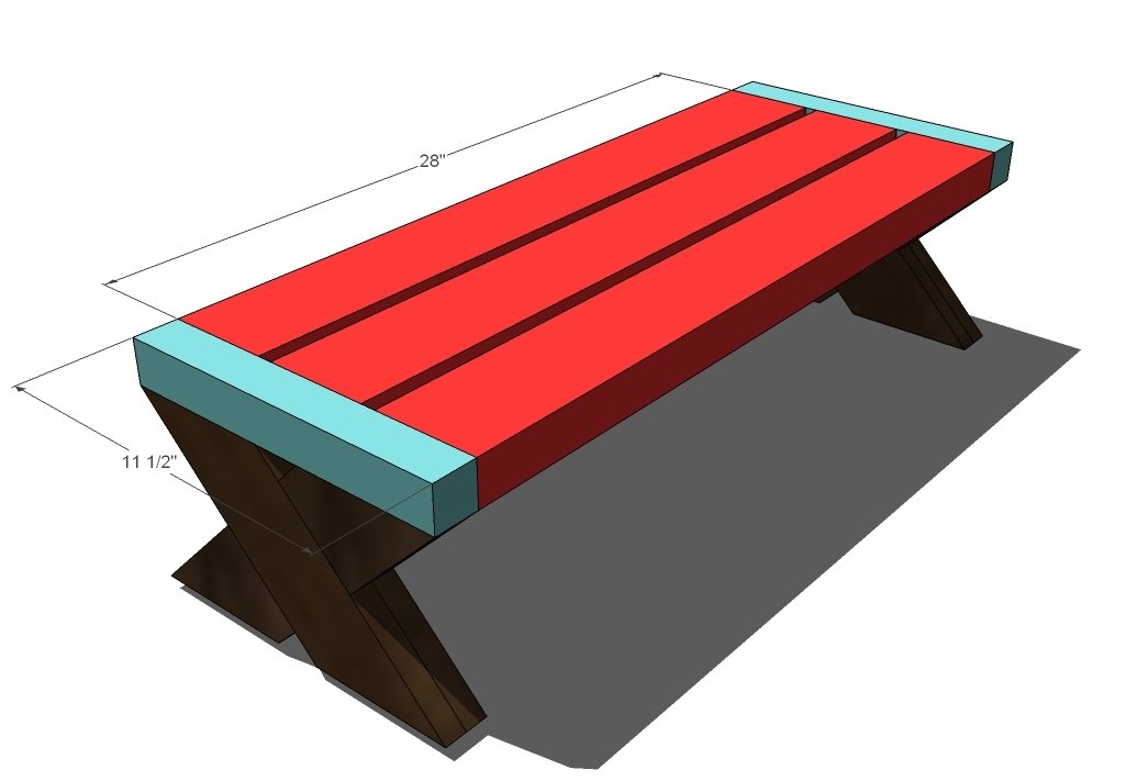 Modern Kid's Picnic Table and Benches — step 6