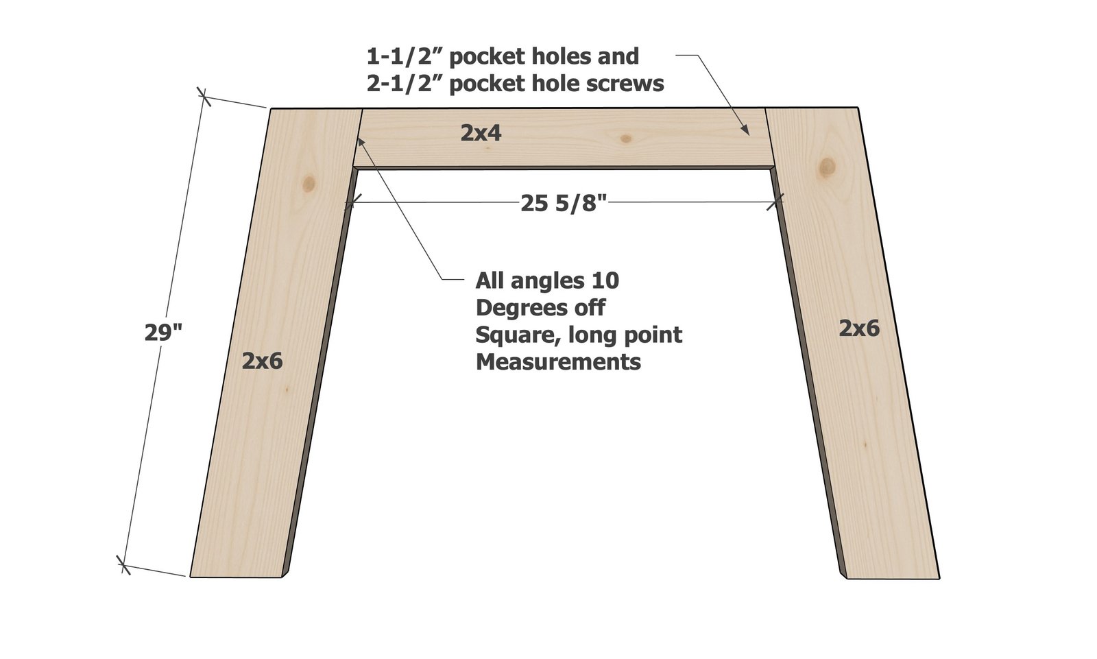 The Modern Minimal Picnic Table — step 1